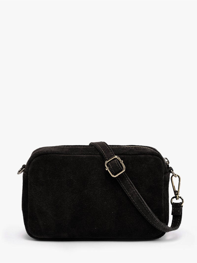 Sac bandoulière velvet cuir milano cuir de vachette Noir Noir - Kiabi