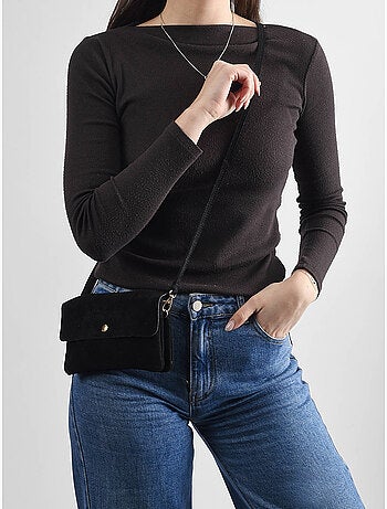 Sac bandoulière velvet cuir milano cuir de vachette