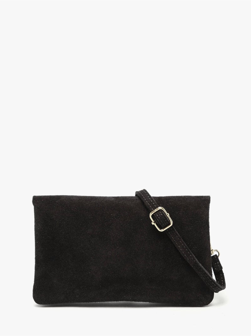 Sac bandoulière velvet cuir milano cuir de vachette Noir Noir - Kiabi