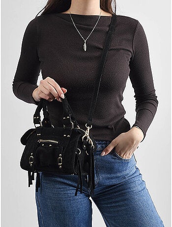 Sac bandoulière velvet cuir milano cuir de vachette