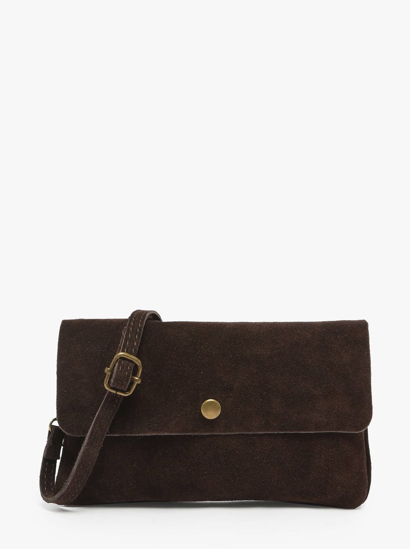 Sac Bandoulière Velvet Cuir Milano Cuir De Vachette Noir Rouge Noir - Kiabi