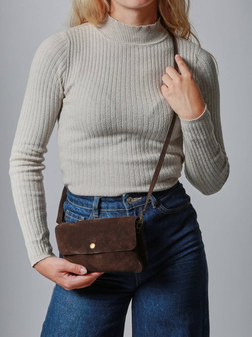 Sac Bandoulière Velvet Cuir Milano Cuir De Vachette - Kiabi Sac Bandoulière Velvet Cuir Milano Cuir De Vachette - Kiabi