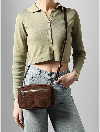 Sac bandoulière velvet cuir milano cuir de vachette
