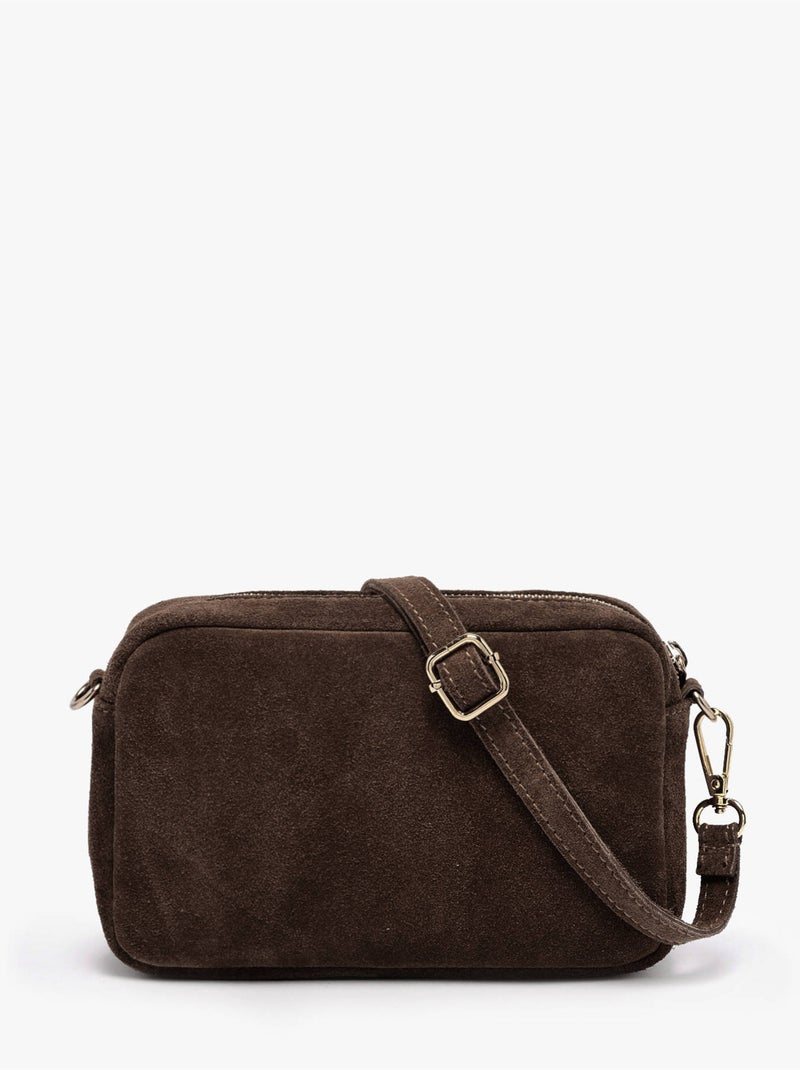 Sac bandoulière velvet cuir milano cuir de vachette Noir Rouge Noir - Kiabi
