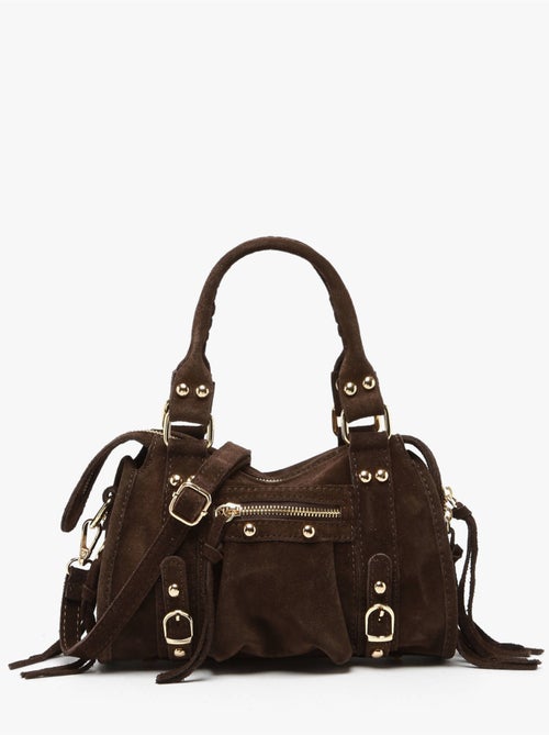 Sac bandoulière velvet cuir milano cuir de vachette - Kiabi Sac bandoulière velvet cuir milano cuir de vachette - Kiabi