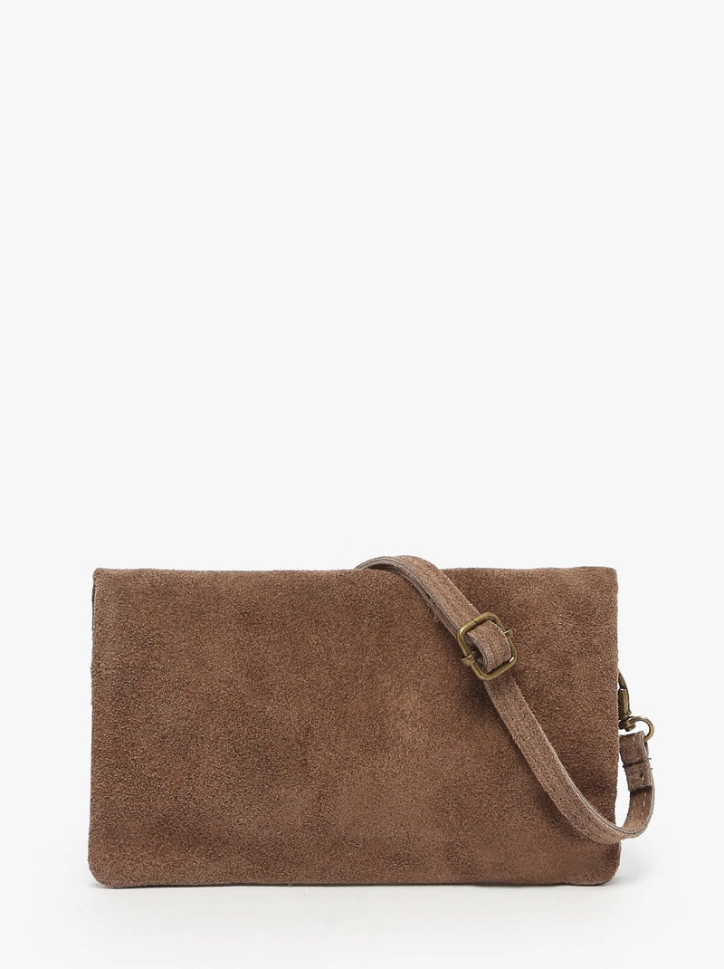 Sac Bandoulière Velvet Cuir Milano Cuir De Vachette Taupe - Kiabi