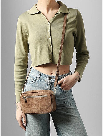 Sac bandoulière velvet cuir milano cuir de vachette