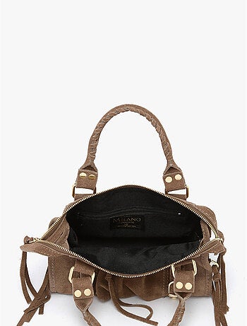 Sac bandoulière velvet cuir milano cuir de vachette