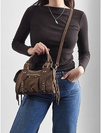 Sac bandoulière velvet cuir milano cuir de vachette