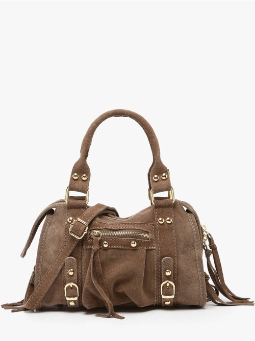 Sac bandoulière velvet cuir milano cuir de vachette - Kiabi Sac bandoulière velvet cuir milano cuir de vachette - Kiabi