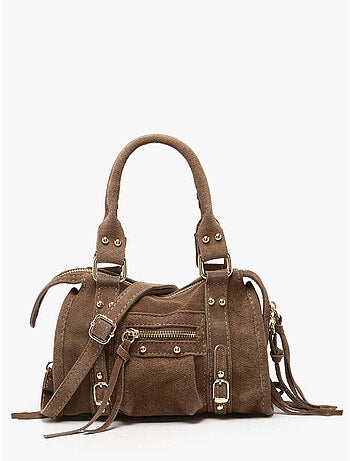 Sac bandoulière velvet cuir milano cuir de vachette