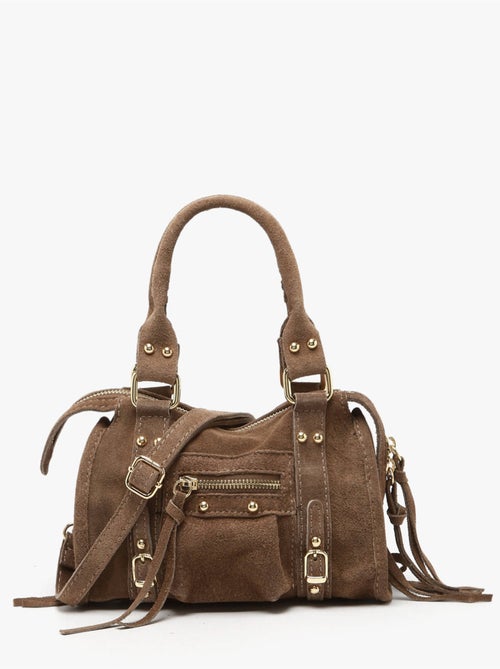 Sac bandoulière velvet cuir milano cuir de vachette - Kiabi Sac bandoulière velvet cuir milano cuir de vachette - Kiabi