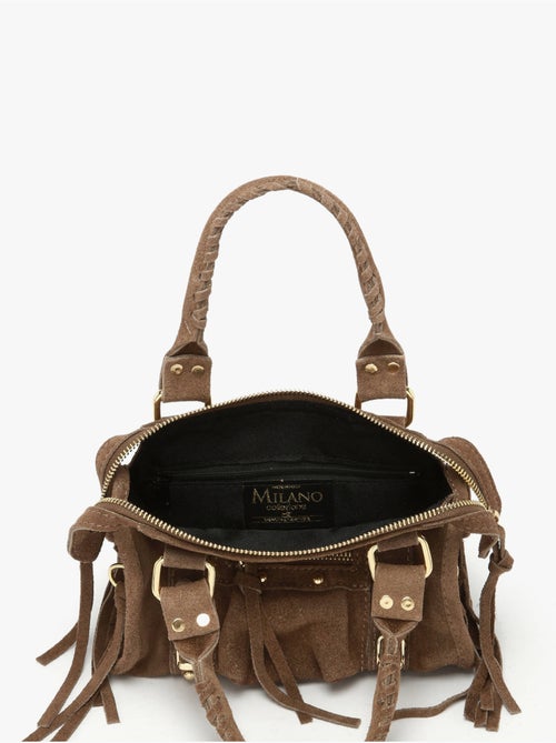 Sac bandoulière velvet cuir milano cuir de vachette - Kiabi Sac bandoulière velvet cuir milano cuir de vachette - Kiabi