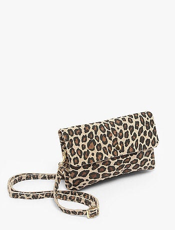 Sac bandoulière velvet leopardo cuir milano cuir de vachette