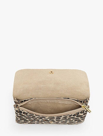 Sac bandoulière velvet leopardo cuir milano cuir de vachette
