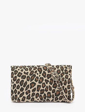 Sac bandoulière velvet leopardo cuir milano cuir de vachette