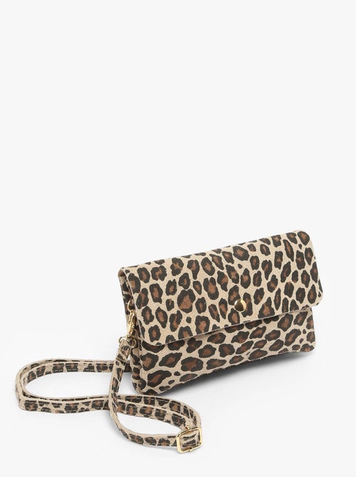 Sac bandoulière velvet leopardo cuir milano cuir de vachette - Kiabi