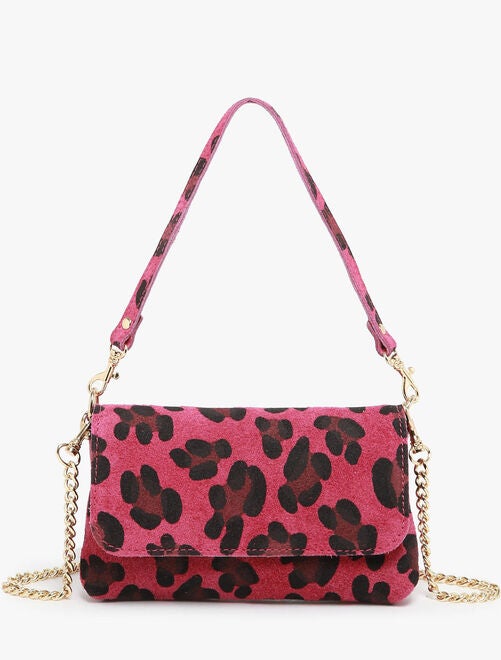 Sac Bandoulière Velvet Leopardo Cuir Milano Cuir De Vachette - Kiabi