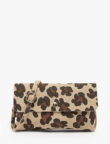 Sac Bandoulière Velvet Leopardo Milano Cuir De Vachette