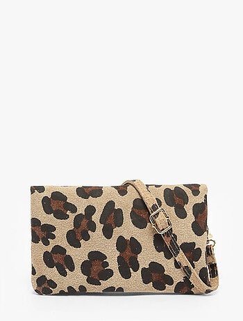 Sac Bandoulière Velvet Leopardo Milano Cuir De Vachette