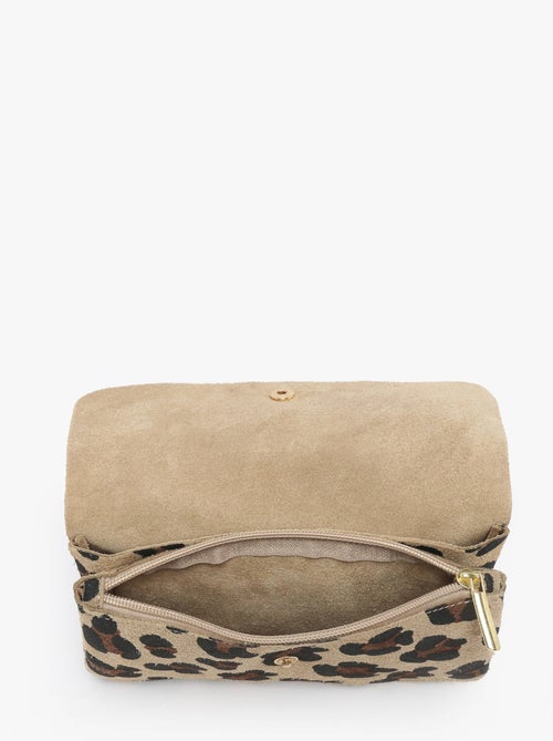 Sac Bandoulière Velvet Leopardo Milano Cuir De Vachette - Kiabi