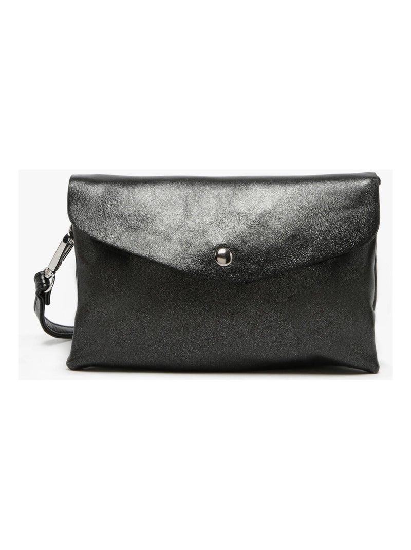 Sac Versace La Greca En Toile Enduit Noir - Avec 2 Pochettes - Neuf (défauts Mineurs)