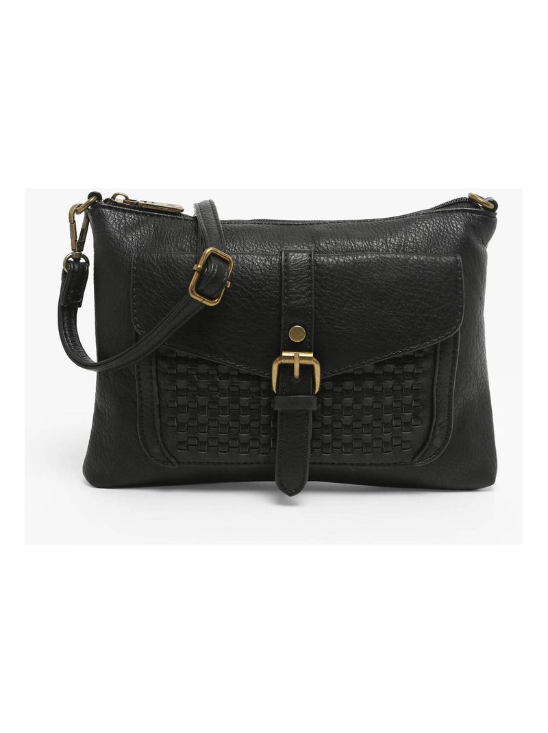 Sac Bandoulière Winter Old Miniprix Toile Enduite Noir - Kiabi