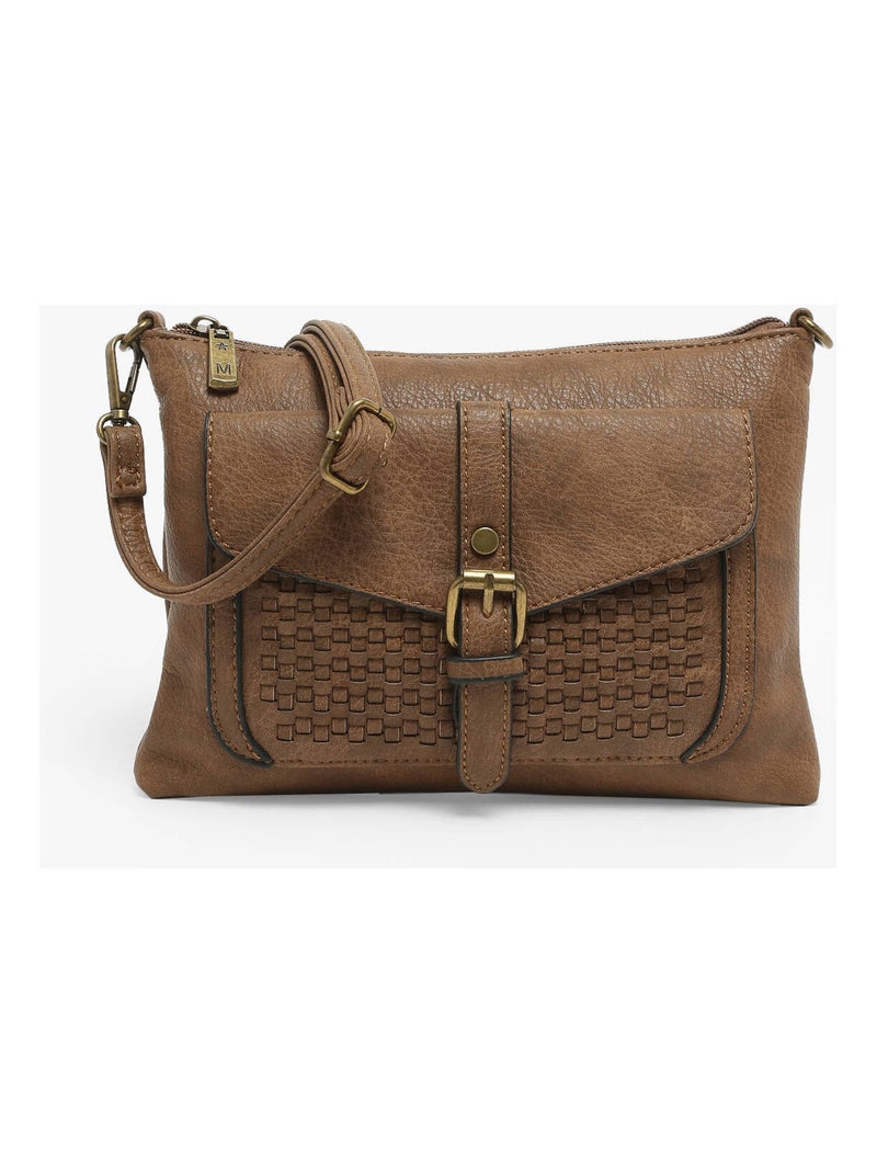 Sac Bandoulière Winter Old Miniprix Toile Enduite Taupe - Kiabi