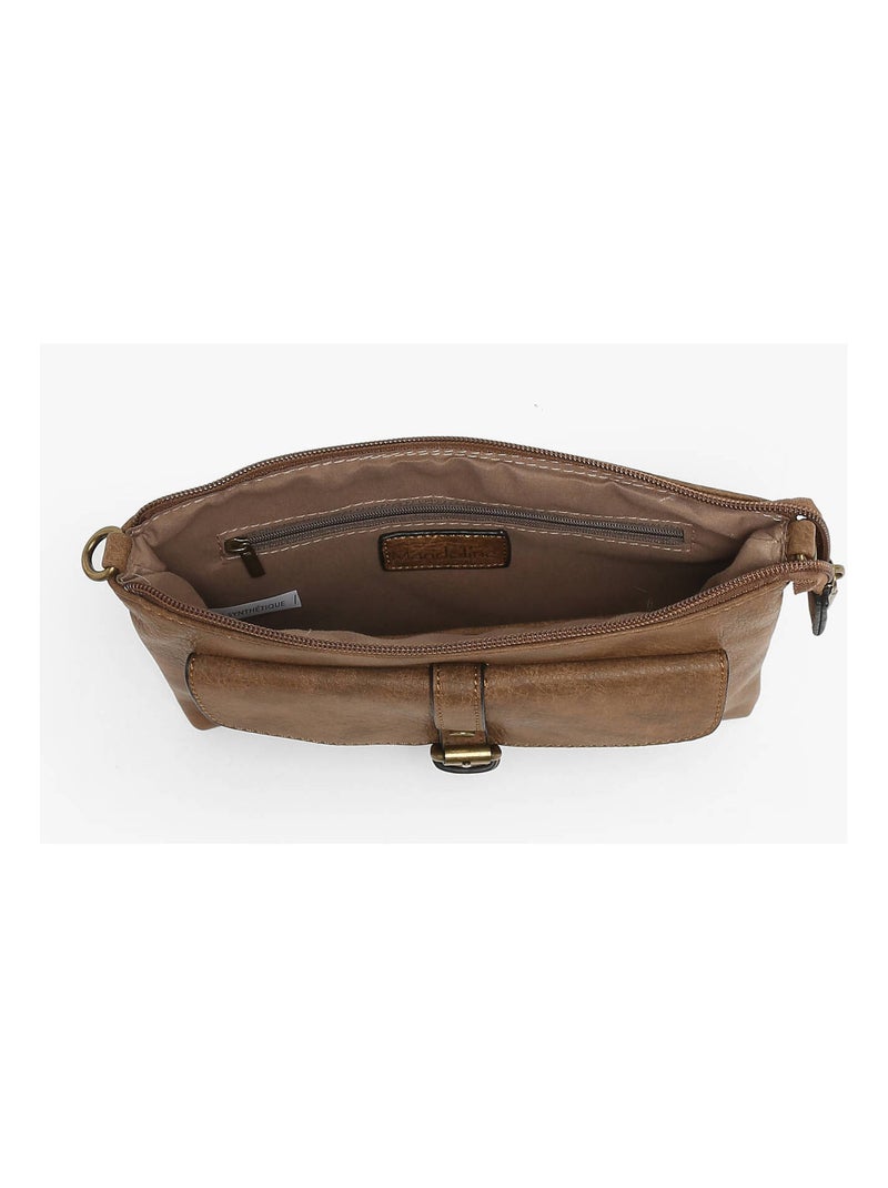 Sac Bandoulière Winter Old Miniprix Toile Enduite Taupe - Kiabi