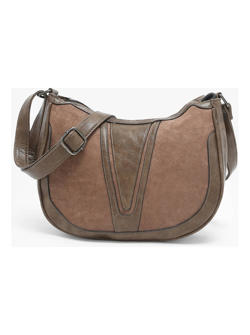 Sac Bandoulière Winter Velvet Miniprix Toile Enduite Taupe - Kiabi