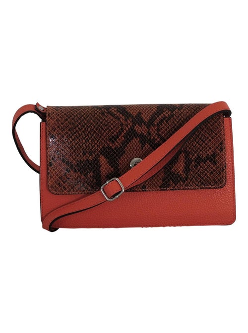 Sac bandouli?re cuir python - Kiabi