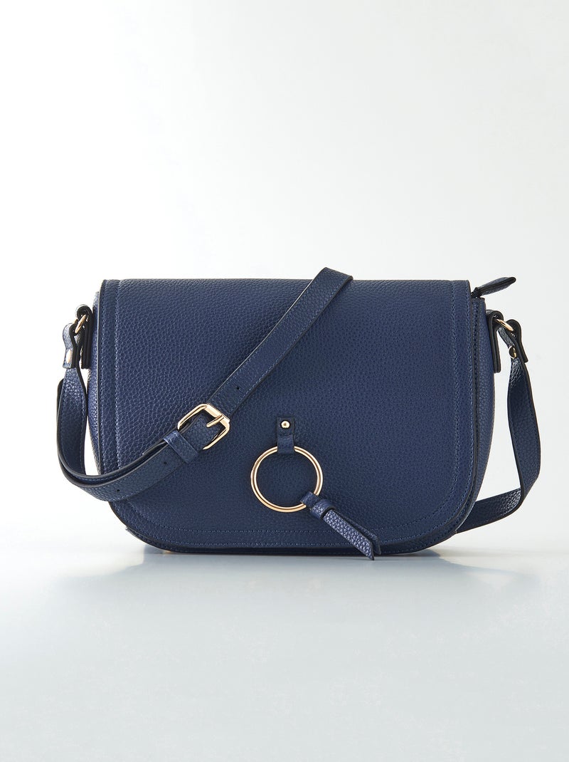 Sac besace à rabat - Damart Bleu - Kiabi
