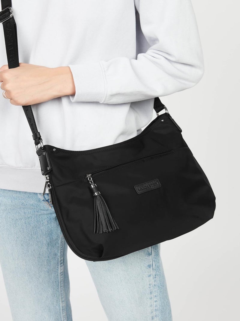 Sac besace basic Pompon Lancaster Noir - Kiabi