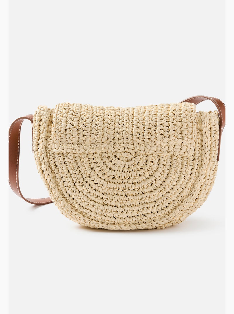 Sac besace tressé - Damart Blanc - Kiabi