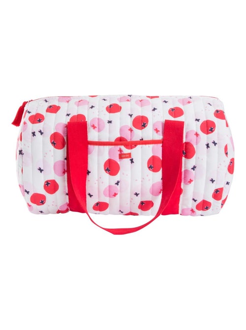 Sac bowling Catimini à motif pomme - 100% Coton - Rose et Blanc - Kiabi