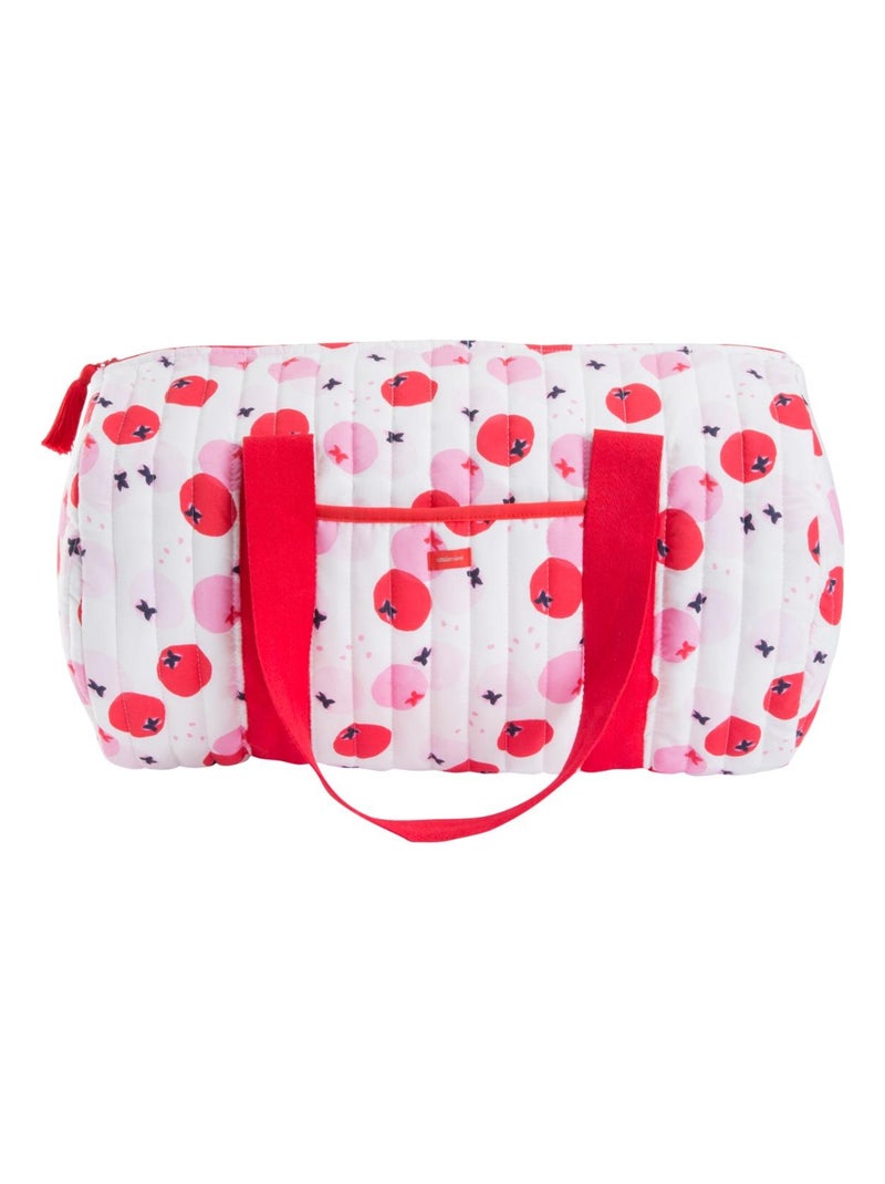 Sac bowling Catimini à motif pomme - 100% Coton - Rose et Blanc Rose - Kiabi