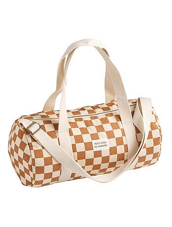 Sac bowling enfant en coton imprimé carreaux - SAUTHON