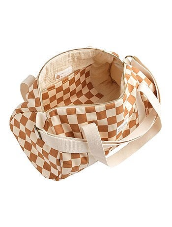 Sac bowling enfant en coton imprimé carreaux - SAUTHON