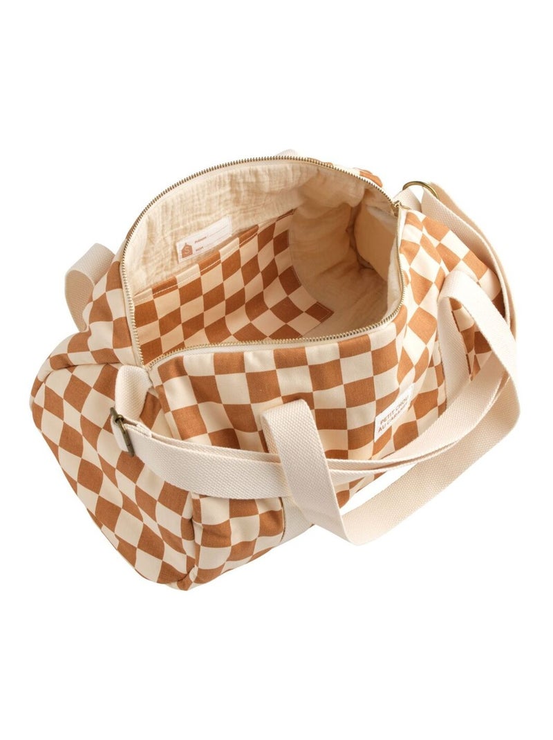 Sac bowling enfant en coton imprimé carreaux - SAUTHON Marron caramel - Kiabi