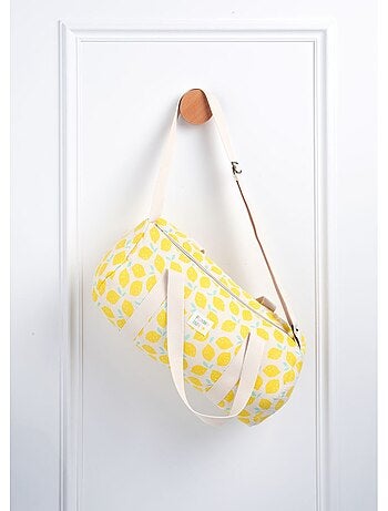 Sac bowling enfant en coton imprimé citron - SAUTHON