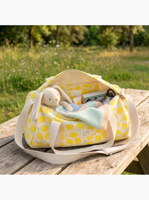 Sac bowling enfant en coton imprimé citron - SAUTHON - Kiabi Sac bowling enfant en coton imprimé citron - SAUTHON - Kiabi