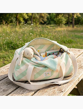 Sac bowling enfant en coton imprimé citron - SAUTHON