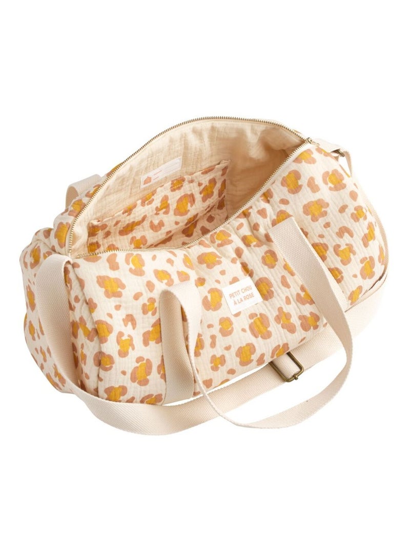 Sac bowling enfant en gaze de coton léopard - SAUTHON Beige/Rose - Kiabi