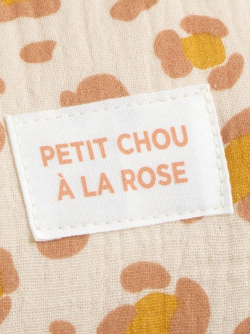 Sac bowling enfant en gaze de coton léopard - SAUTHON Beige/Rose - Kiabi