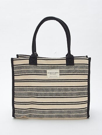 Sac cabas à imprimé rayures