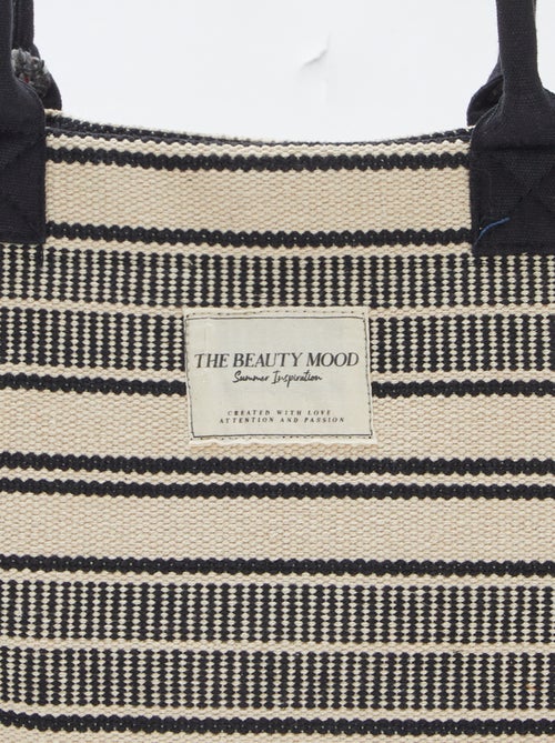 Sac cabas à imprimé rayures - Kiabi