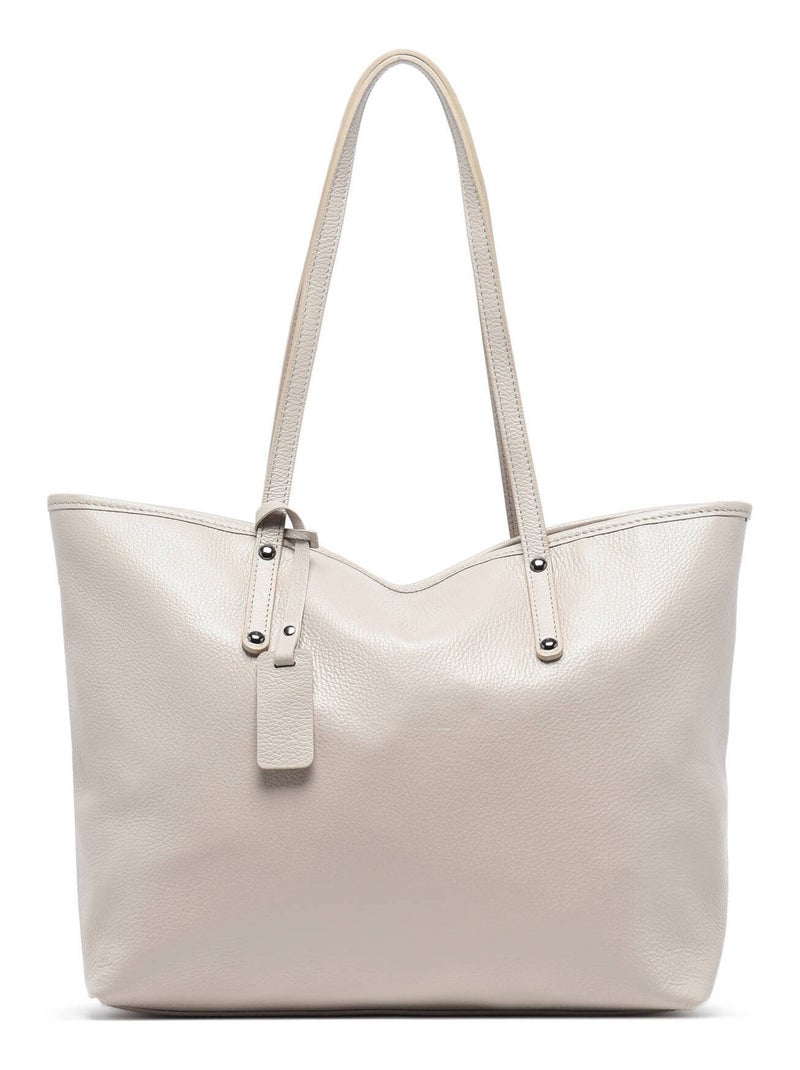 Sac Cabas A4 Caviar Cuir Milano Cuir De Vachette Beige clair - Kiabi