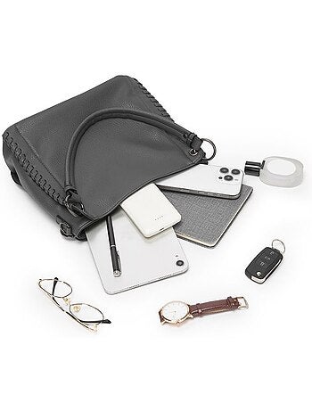 Sac cabas bandoulière minimaliste 3 poches - miss lulu