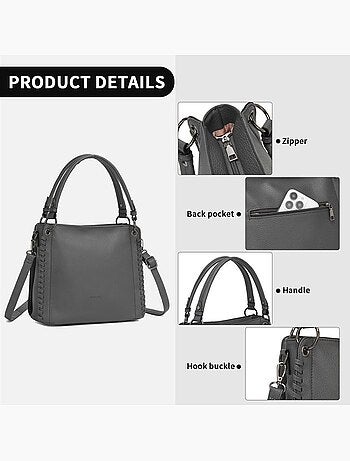 Sac cabas bandoulière minimaliste 3 poches - miss lulu