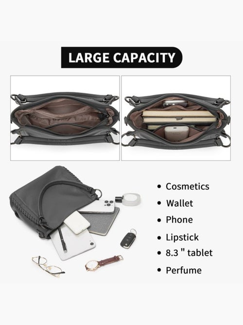 Sac cabas bandoulière minimaliste 3 poches - miss lulu - Kiabi Sac cabas bandoulière minimaliste 3 poches - miss lulu - Kiabi
